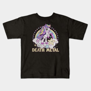 Death Metal - Unicorn Pony - Distressed Kids T-Shirt